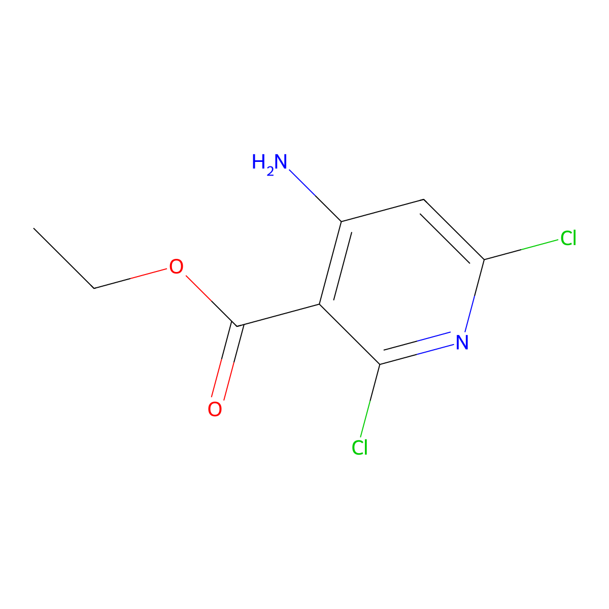 Ethyl 4-amino-2,6-dichloropyridine-3-carboxylate molecular structure, CAS 2580228-92-6
