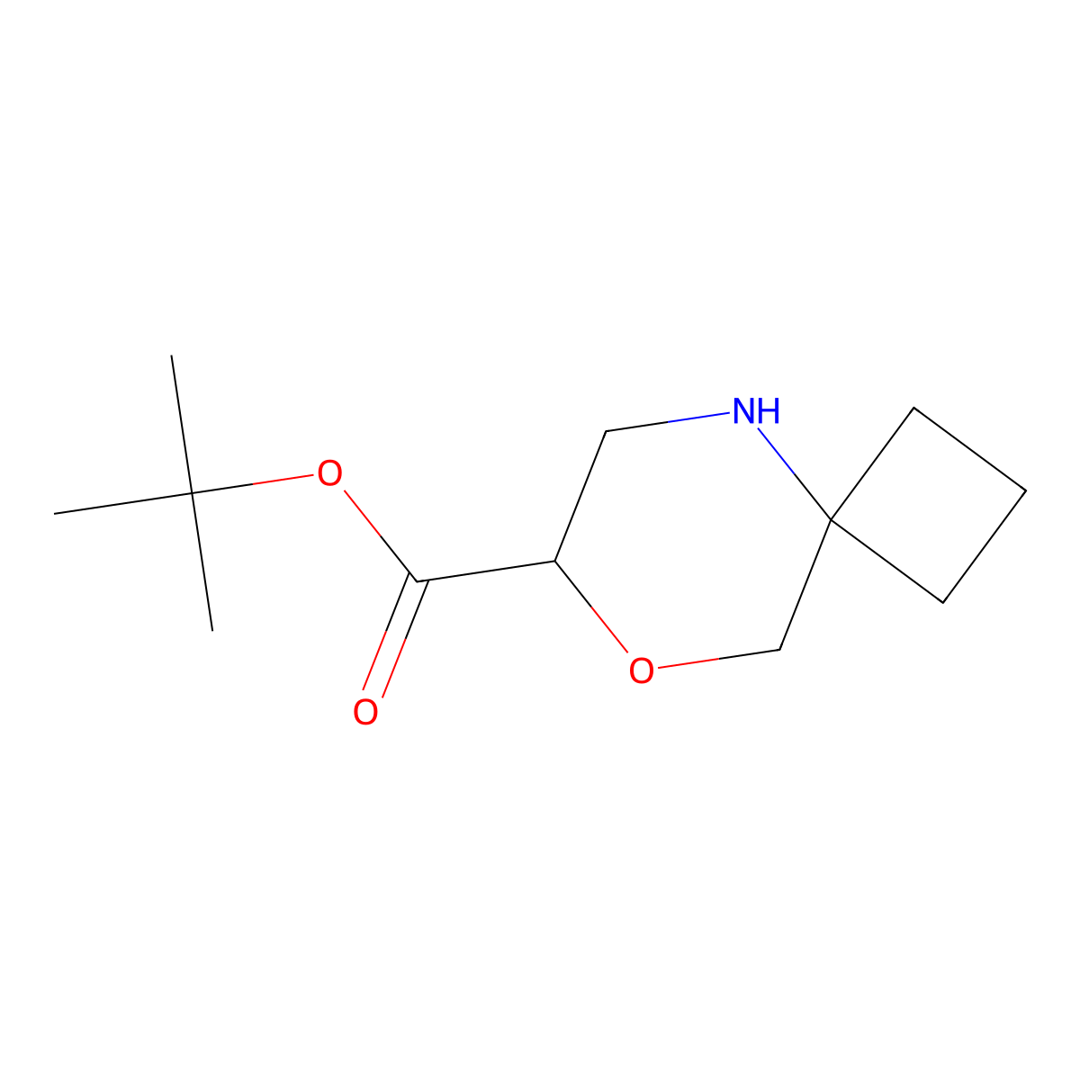 Tert-butyl 8-oxa-5-azaspiro[3.5]nonane-7-carboxylate molecular structure, CAS 2580228-95-9