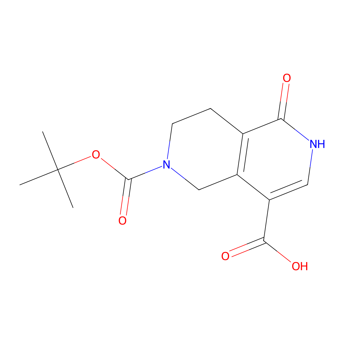 6-[(Tert-butoxy)carbonyl]-1-hydroxy-5,6,7,8-tetrahydro-2,6-naphthyridine-4-carboxylic acid molecular structure, CAS 2580230-26-6