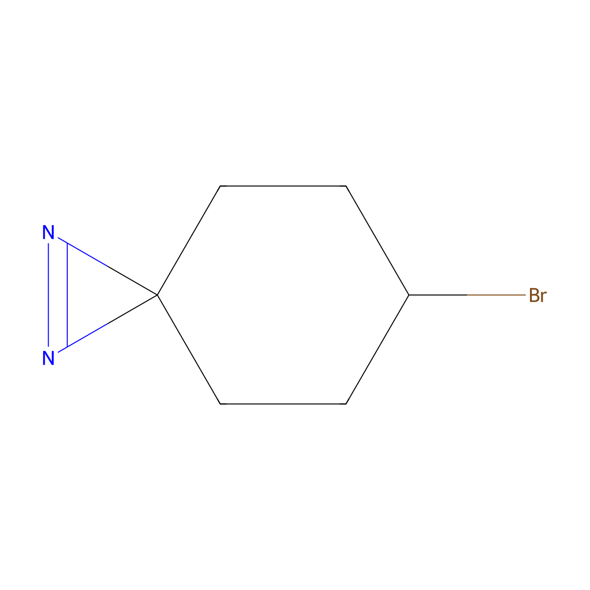 6-Bromo-1,2-diazaspiro[2.5]oct-1-ene molecular structure, CAS 2580230-42-6