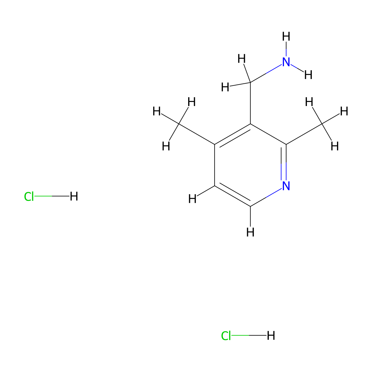 1-(2,4-Dimethylpyridin-3-yl)methanamine dihydrochloride molecular structure, CAS 2580230-43-7