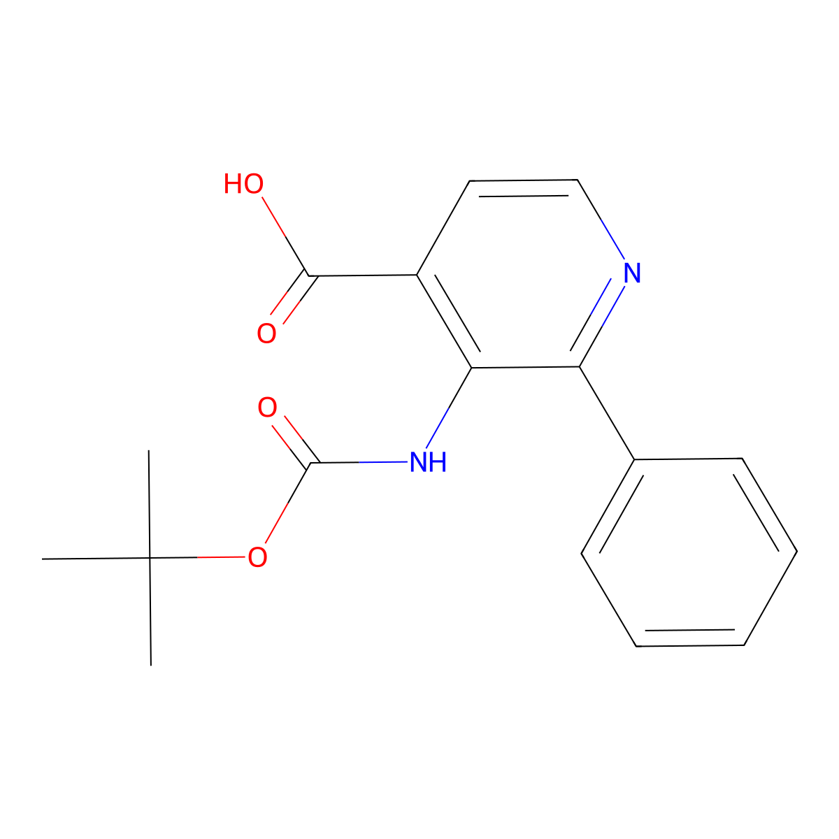 3-{[(Tert-butoxy)carbonyl]amino}-2-phenylpyridine-4-carboxylic acid molecular structure, CAS 2580230-46-0