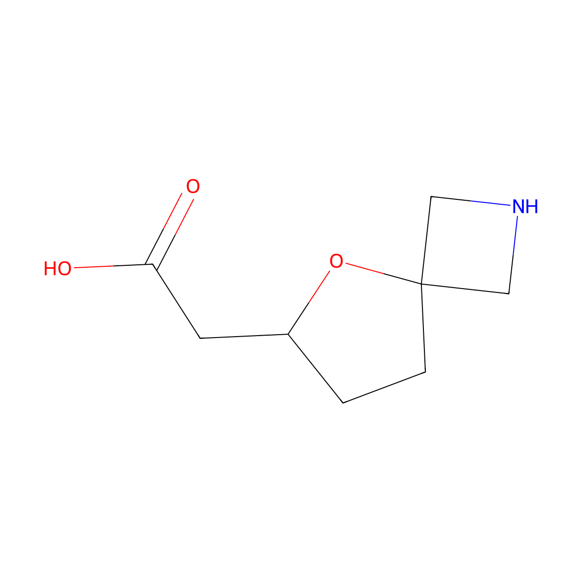 2-{5-Oxa-2-azaspiro[3.4]octan-6-yl}acetic acid molecular structure, CAS 2580230-50-6