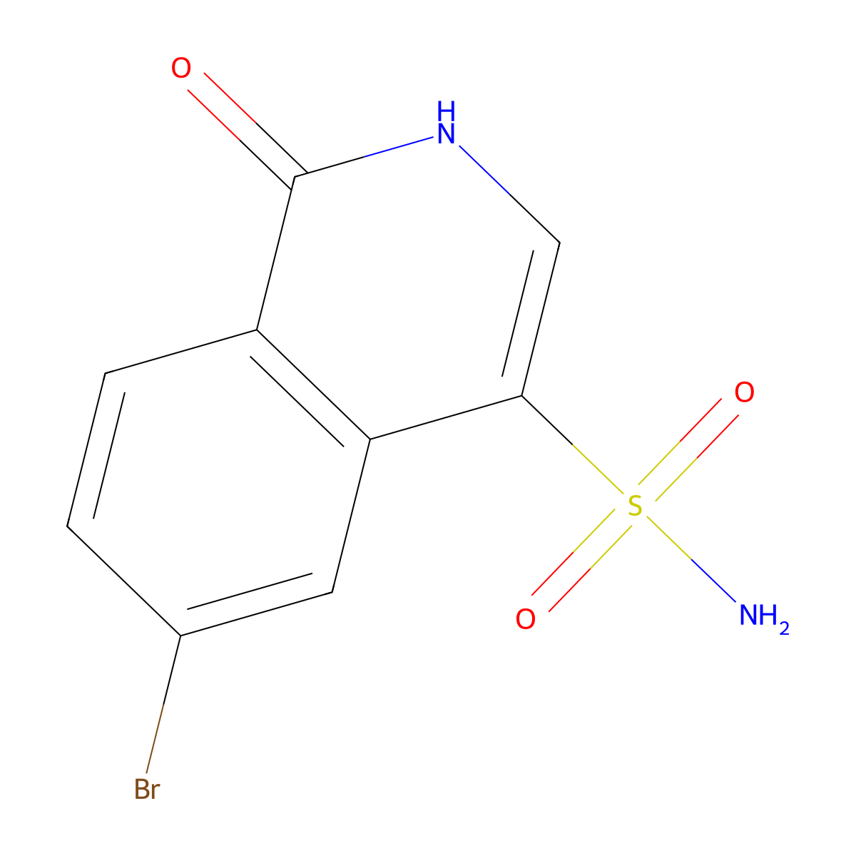 6-Bromo-1-oxo-1,2-dihydroisoquinoline-4-sulfonamide molecular structure, CAS 2580230-59-5