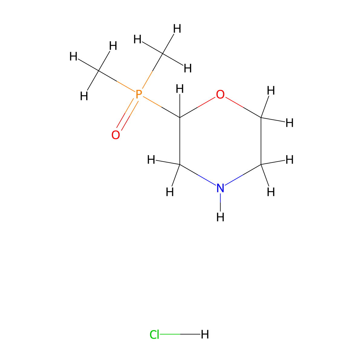 2-(Dimethylphosphoryl)morpholine hydrochloride molecular structure, CAS 2580231-05-4