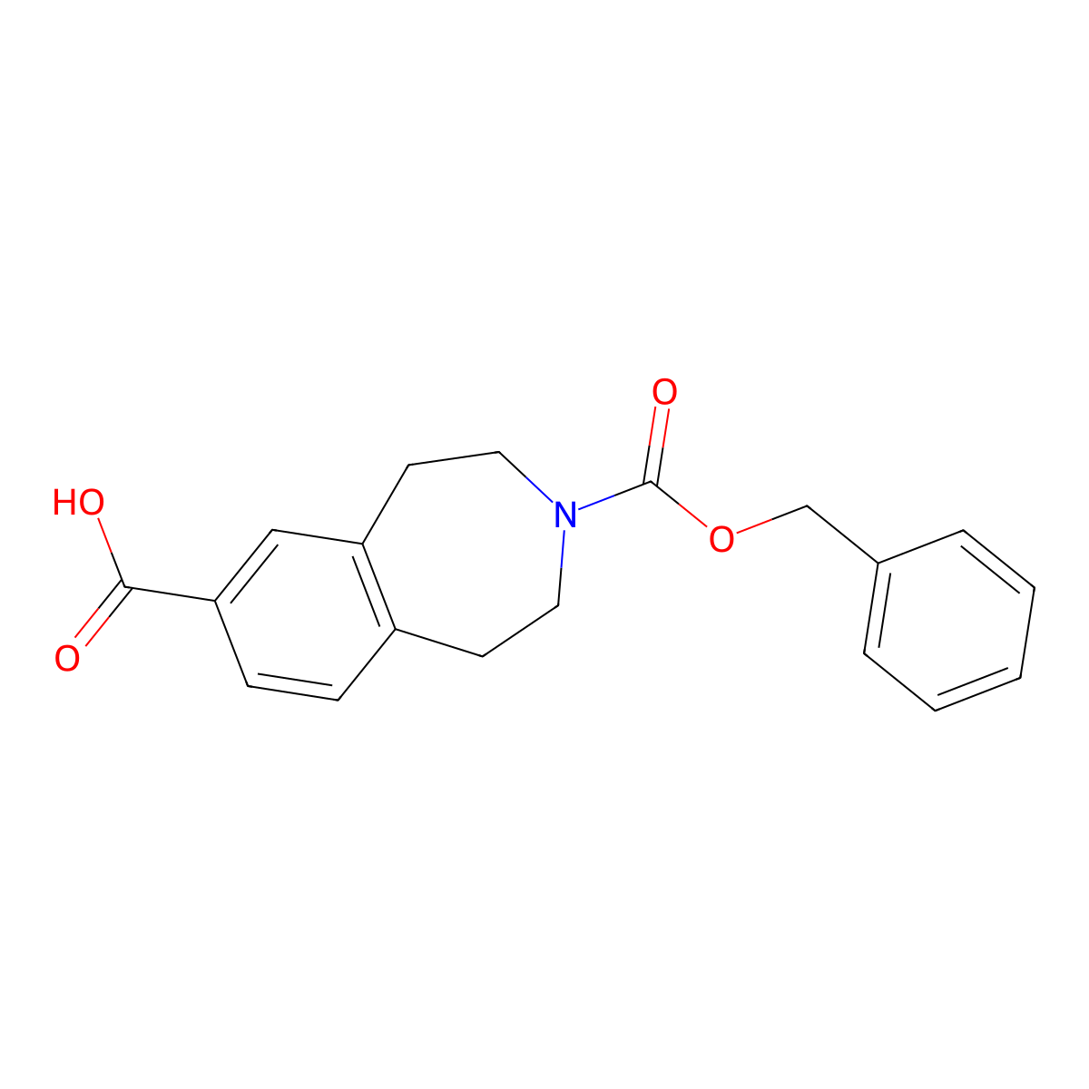 3-[(benzyloxy)carbonyl]-2,3,4,5-tetrahydro-1H-3-benzazepine-7-carboxylic acid molecular structure, CAS 2580231-10-1