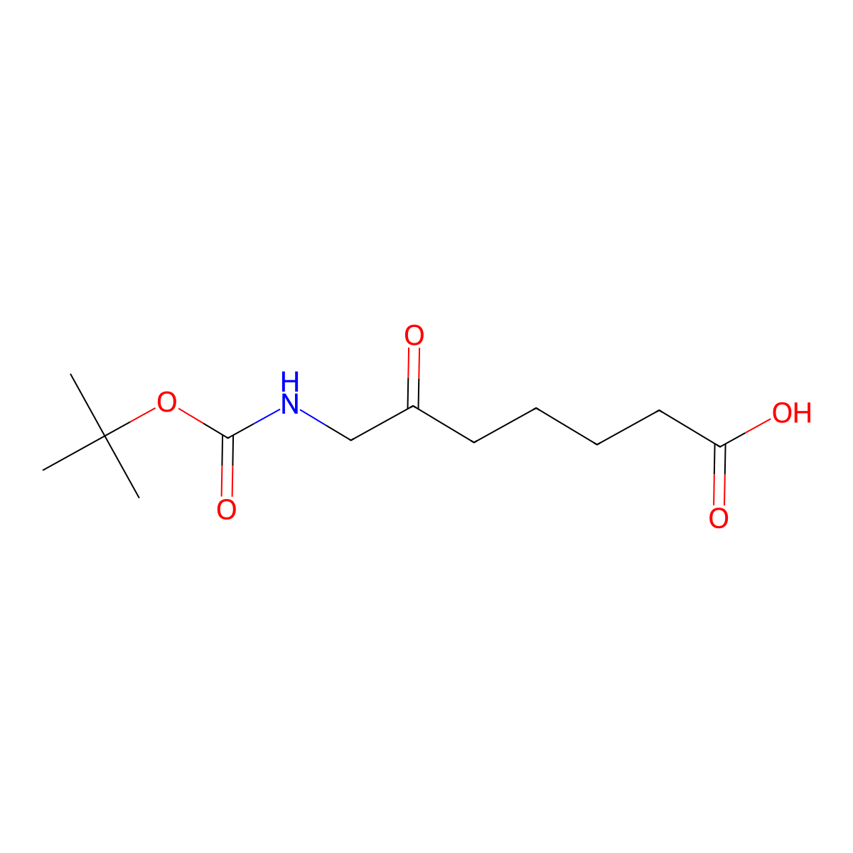7-{[(Tert-butoxy)carbonyl]amino}-6-oxoheptanoic acid molecular structure, CAS 2580231-26-9