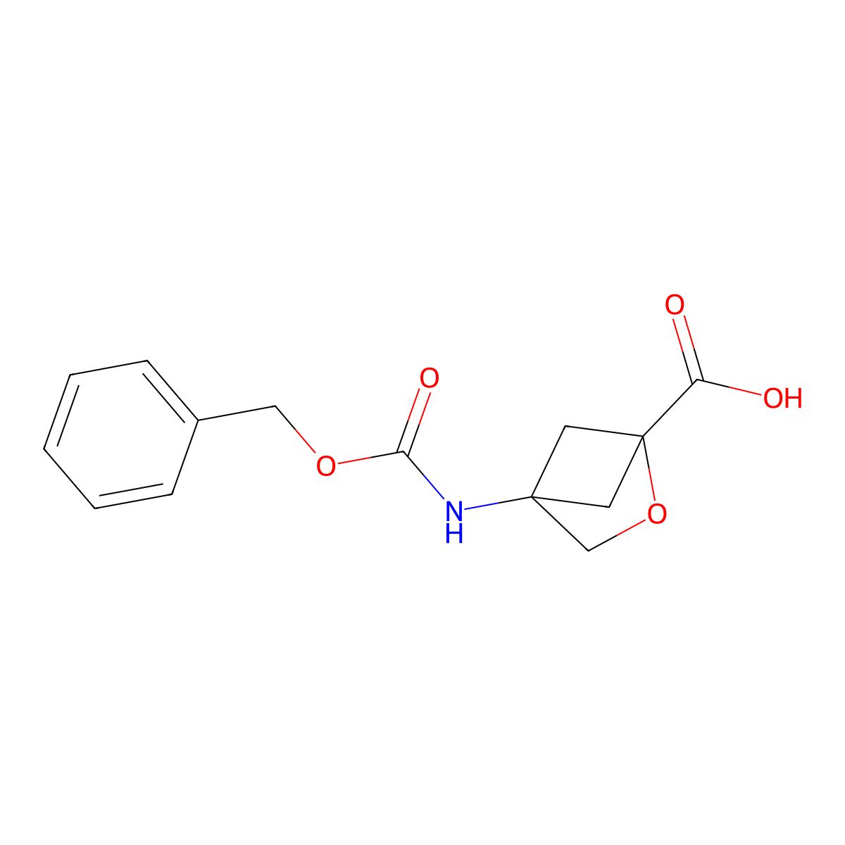 4-{[(Benzyloxy)carbonyl]amino}-2-oxabicyclo[2.1.1]hexane-1-carboxylic acid molecular structure, CAS 2580231-41-8