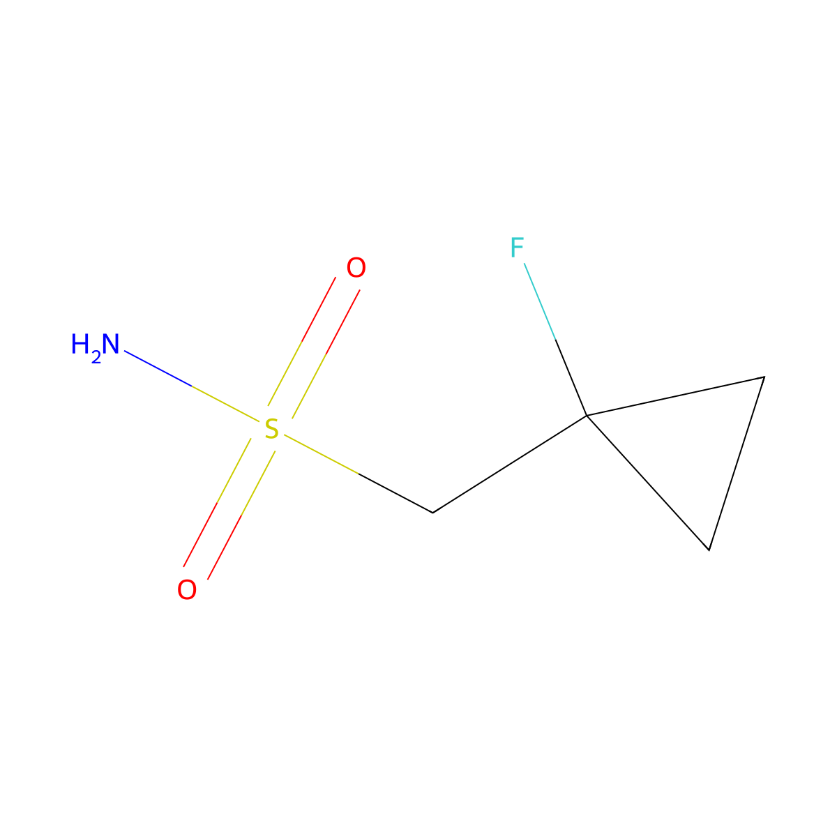 (1-Fluorocyclopropyl)methanesulfonamide molecular structure, CAS 2580231-56-5