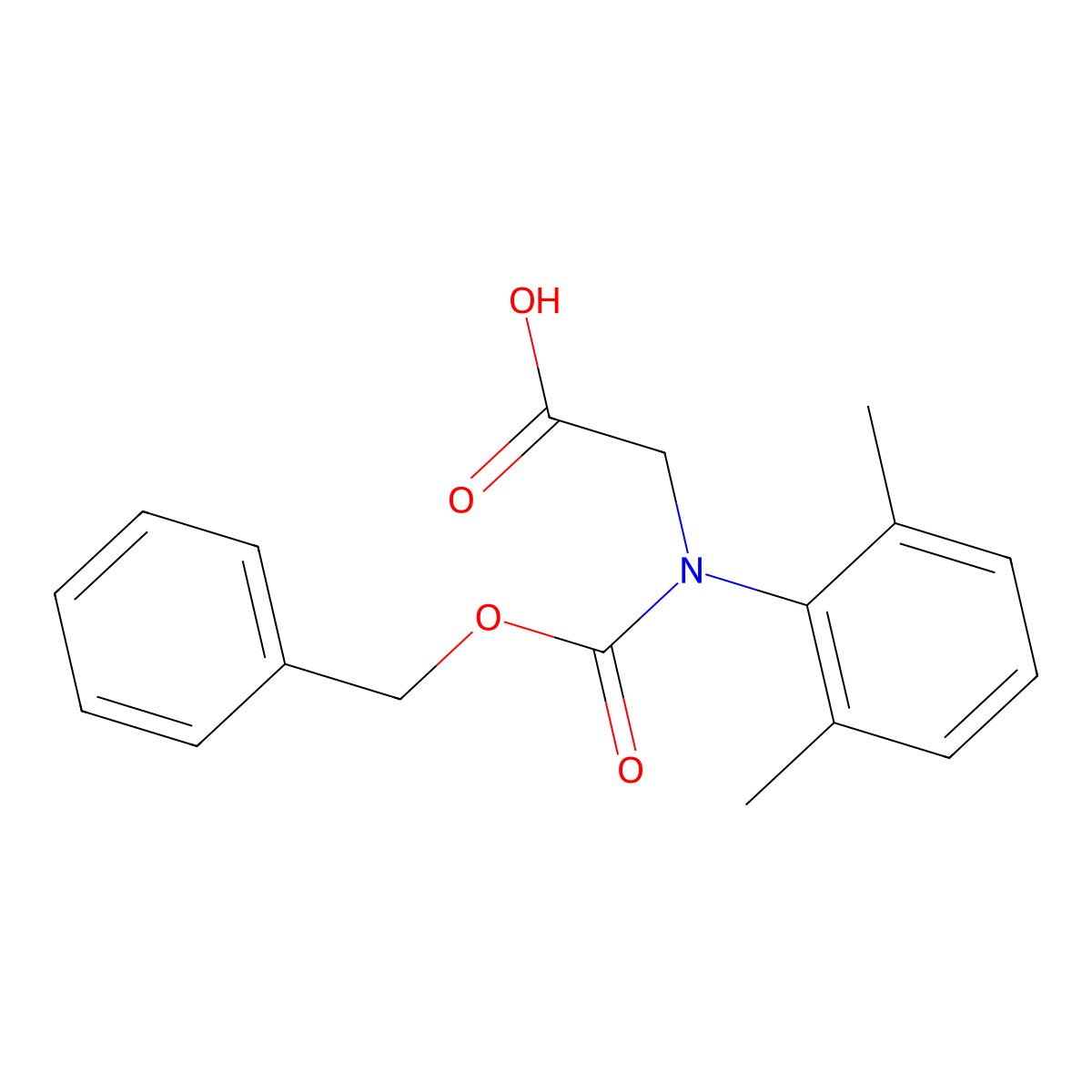 2-{[(Benzyloxy)carbonyl](2,6-dimethylphenyl)amino}acetic acid molecular structure, CAS 2580231-59-8
