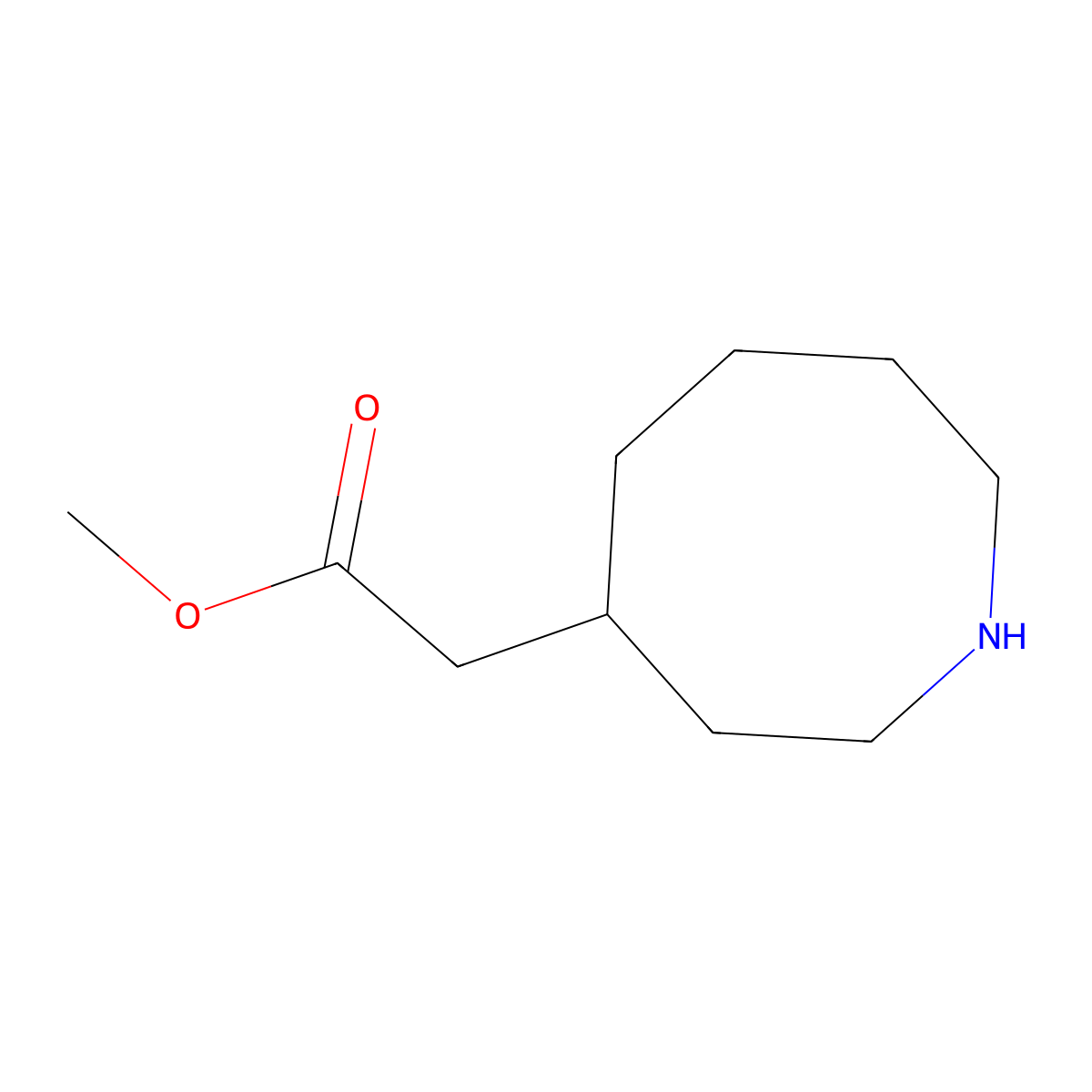 Methyl 2-(azocan-4-yl)acetate molecular structure, CAS 2580231-65-6