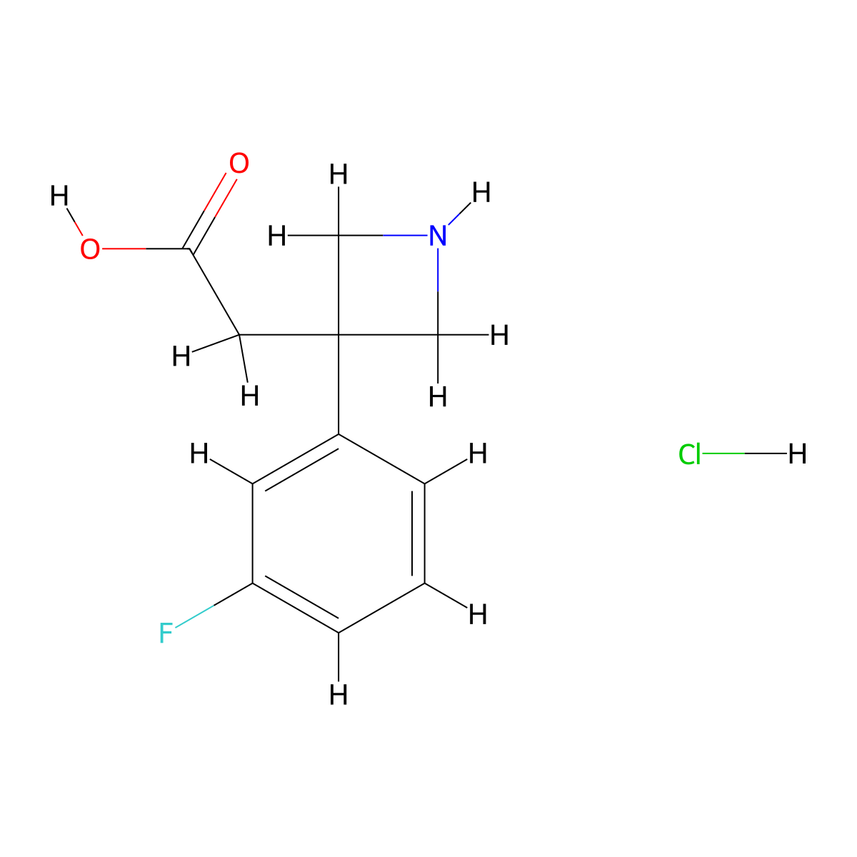 2-[3-(3-Fluorophenyl)azetidin-3-yl]aceticacidhydrochloride molecular structure, CAS 2580231-69-0