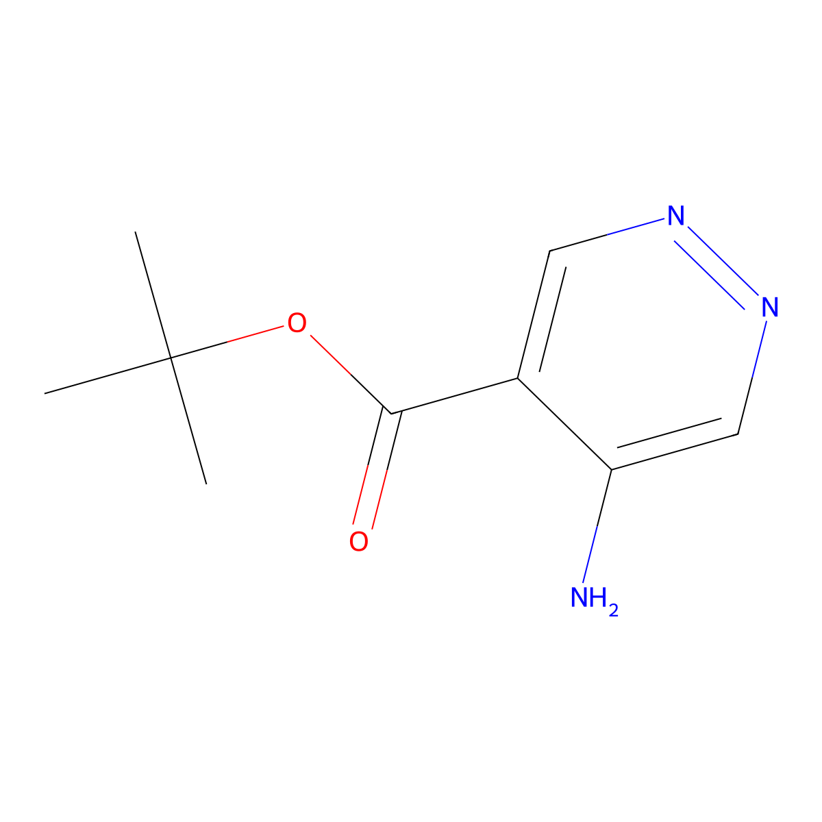 Tert-butyl 5-aminopyridazine-4-carboxylate molecular structure, CAS 2580231-80-5