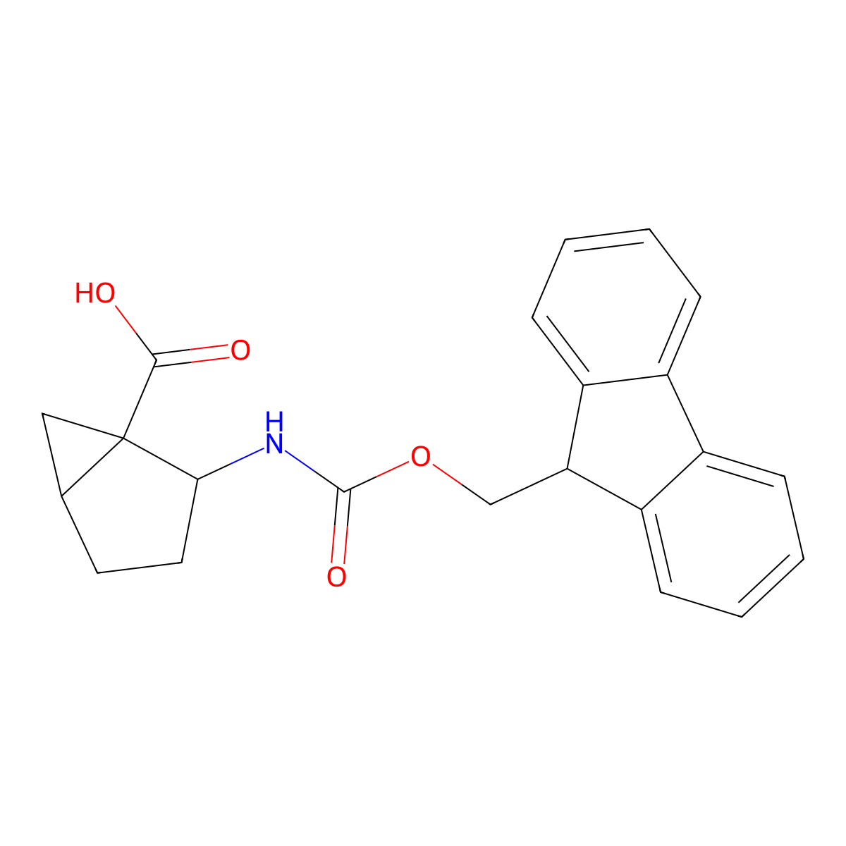 2-({[(9H-fluoren-9-yl)methoxy]carbonyl}amino)bicyclo[3.1.0]hexane-1-carboxylic acid molecular structure, CAS 2580231-93-0