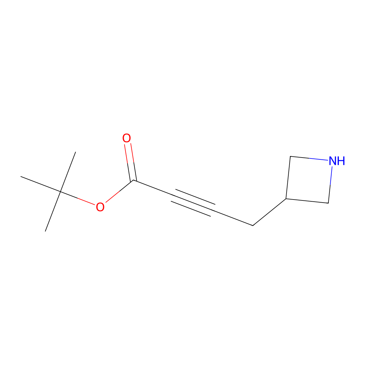 Tert-butyl 4-(azetidin-3-yl)but-2-ynoate molecular structure, CAS 2580231-99-6