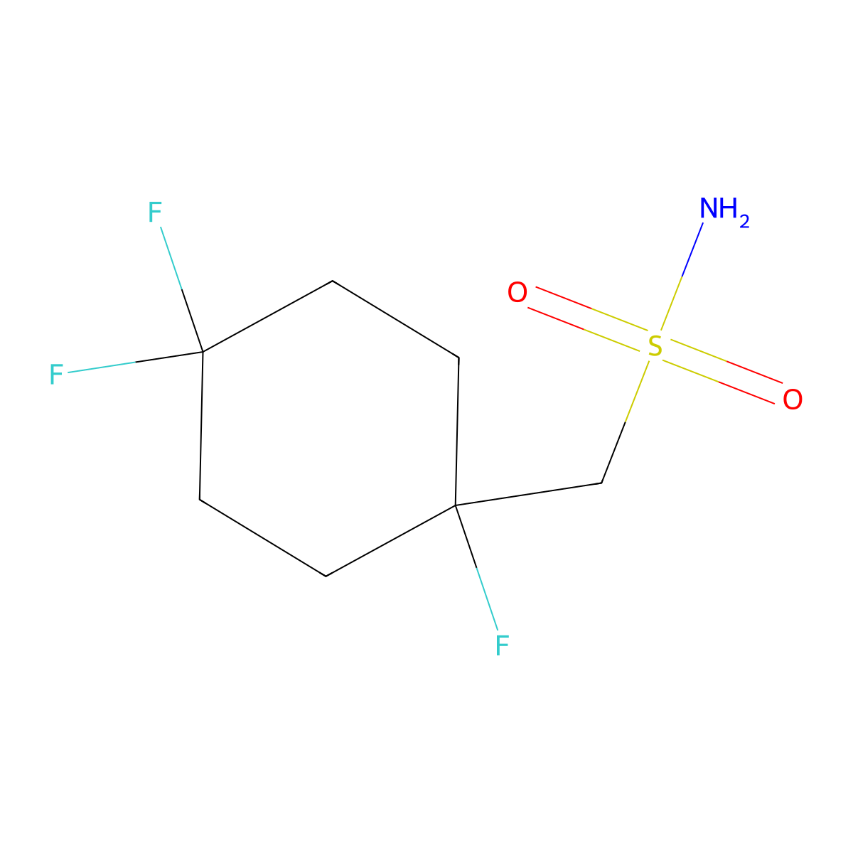(1,4,4-Trifluorocyclohexyl)methanesulfonamide molecular structure, CAS 2580232-27-3