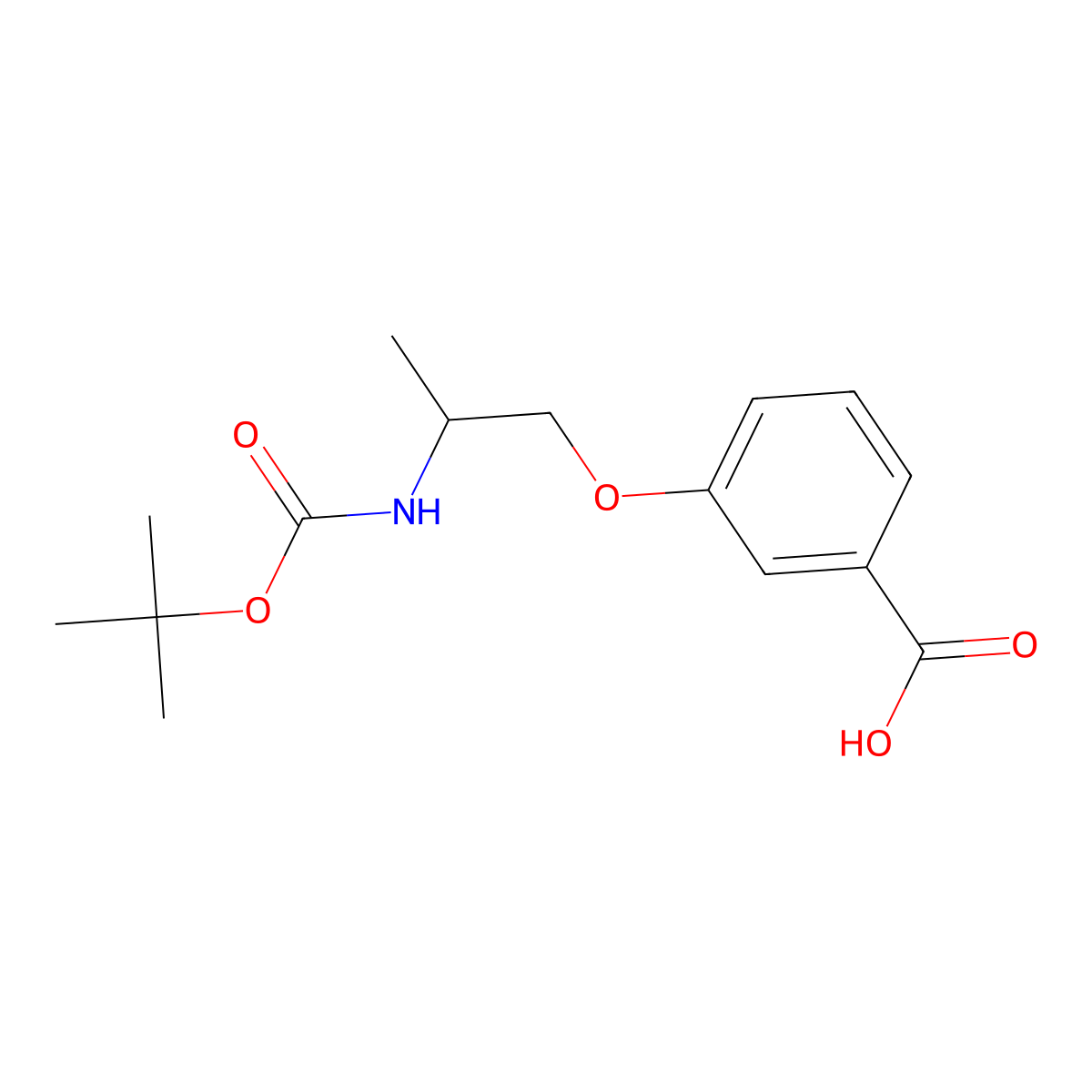 3-(2-{[(Tert-butoxy)carbonyl]amino}propoxy)benzoic acid molecular structure, CAS 2580232-58-0