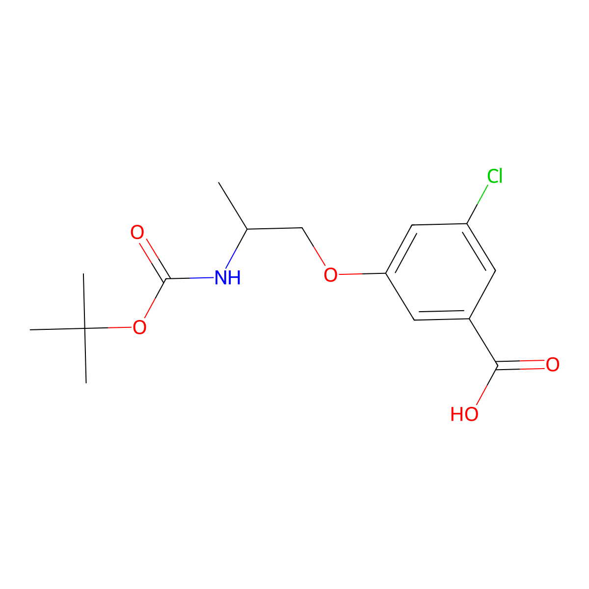 3-(2-{[(Tert-butoxy)carbonyl]amino}propoxy)-5-chlorobenzoic acid molecular structure, CAS 2580232-68-2