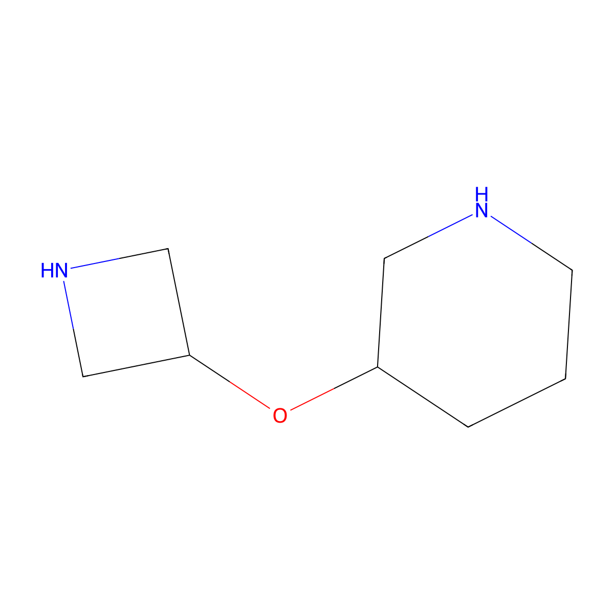 3-(Azetidin-3-yloxy)piperidine molecular structure, CAS 2580232-78-4