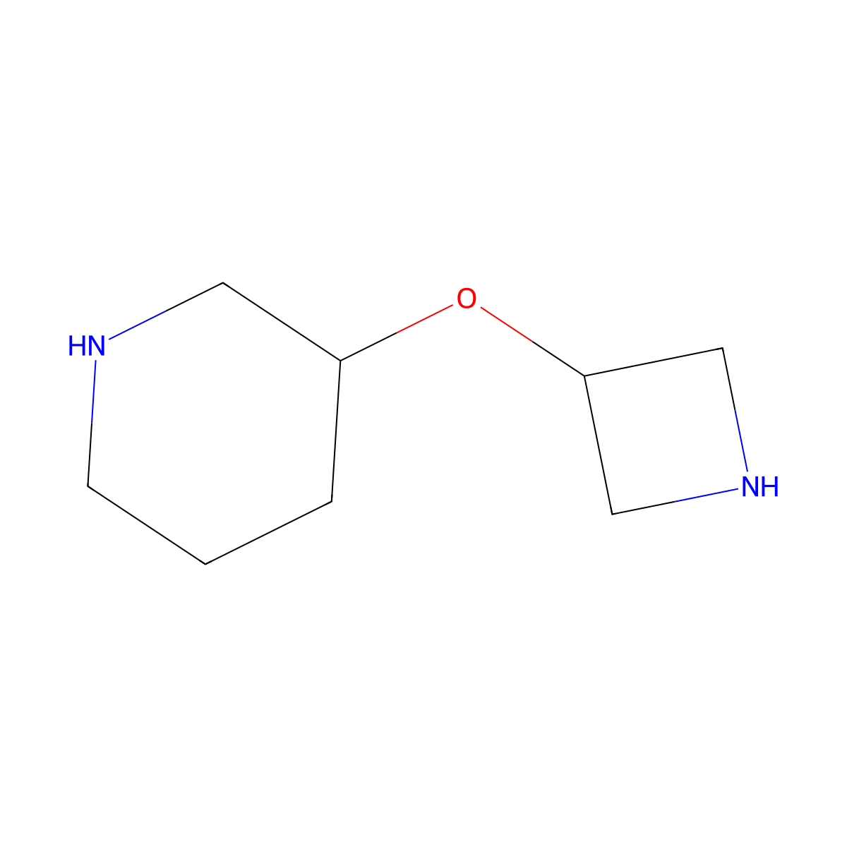 3-(Azetidin-3-yloxy)piperidine molecular structure, CAS 2580232-78-4