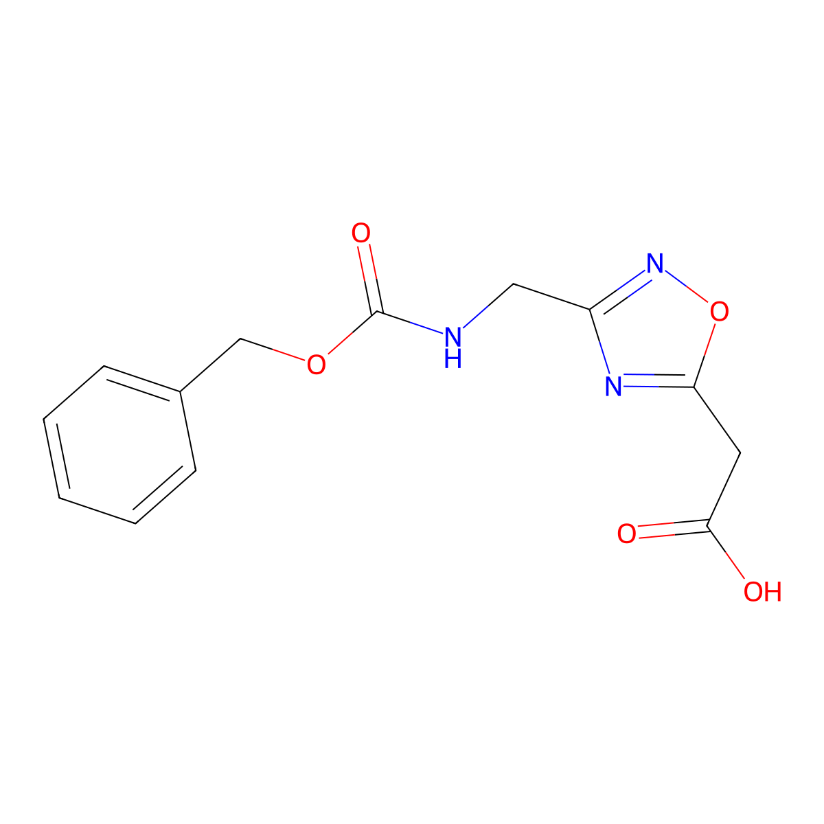 2-[3-({[(Benzyloxy)carbonyl]amino}methyl)-1,2,4-oxadiazol-5-yl]acetic acid molecular structure, CAS 2580232-93-3