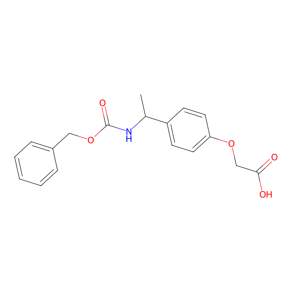 2-[4-(1-{[(Benzyloxy)carbonyl]amino}ethyl)phenoxy]acetic acid molecular structure, CAS 2580232-98-8