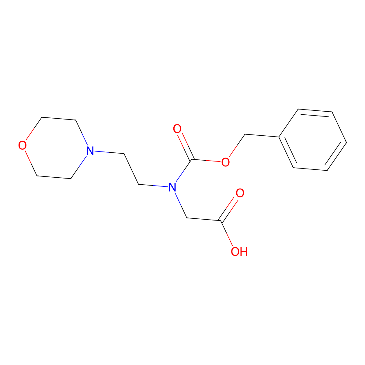 2-{[(Benzyloxy)carbonyl][2-(morpholin-4-yl)ethyl]amino}acetic acid molecular structure, CAS 2580233-10-7
