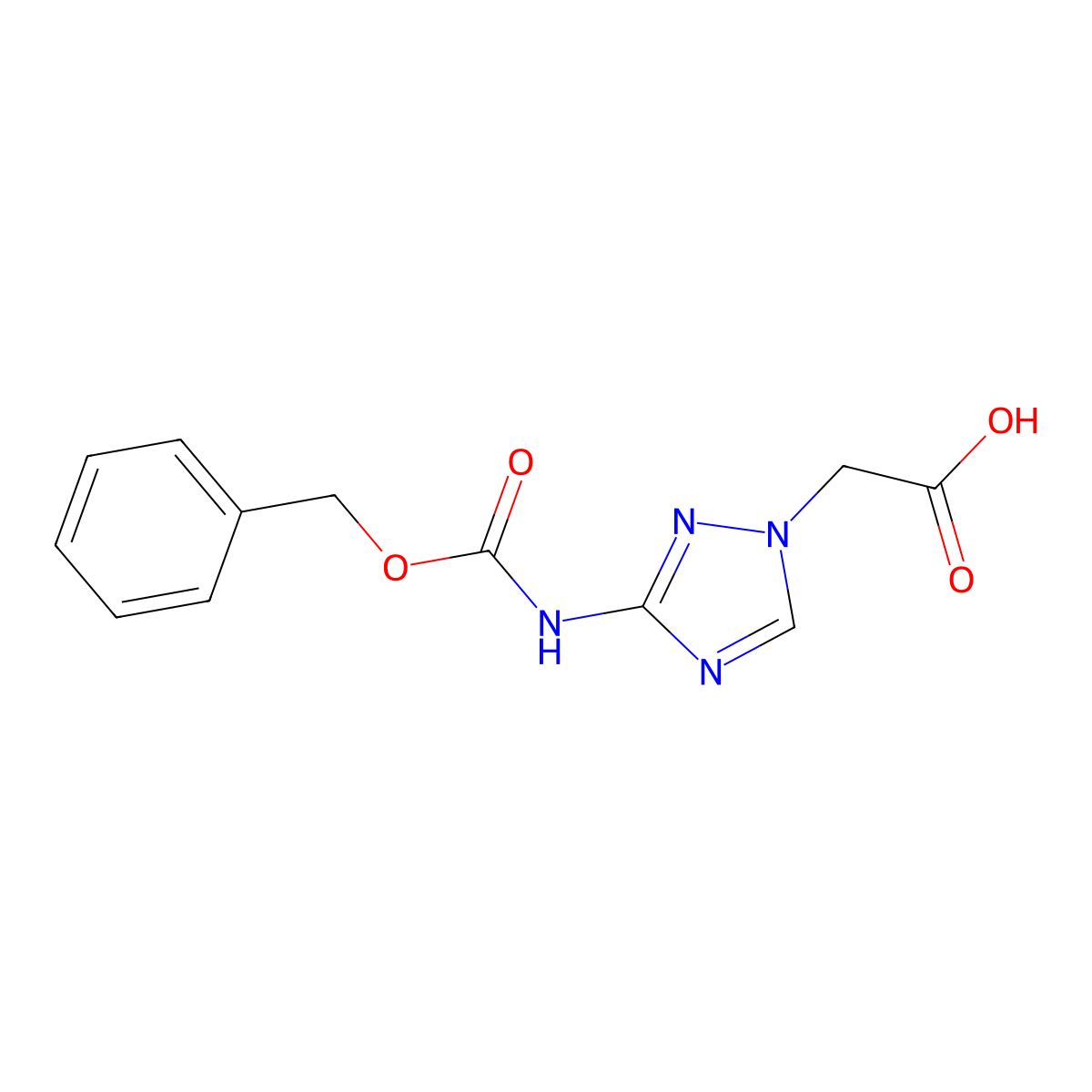 2-(3-{[(benzyloxy)carbonyl]amino}-1H-1,2,4-triazol-1-yl)acetic acid molecular structure, CAS 2580233-22-1