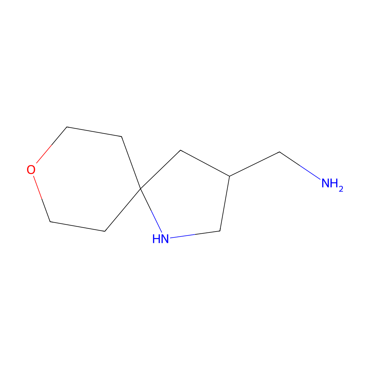 {8-Oxa-1-azaspiro[4.5]decan-3-yl}methanamine molecular structure, CAS 2580233-27-6