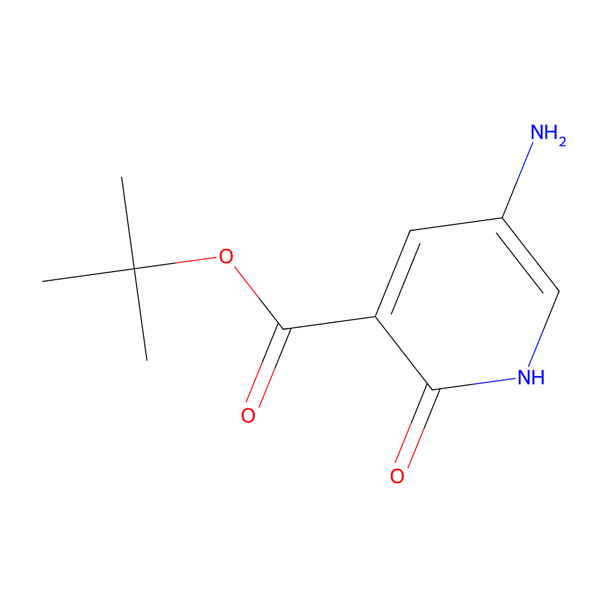 Tert-butyl 5-amino-2-hydroxypyridine-3-carboxylate molecular structure, CAS 2580233-51-6