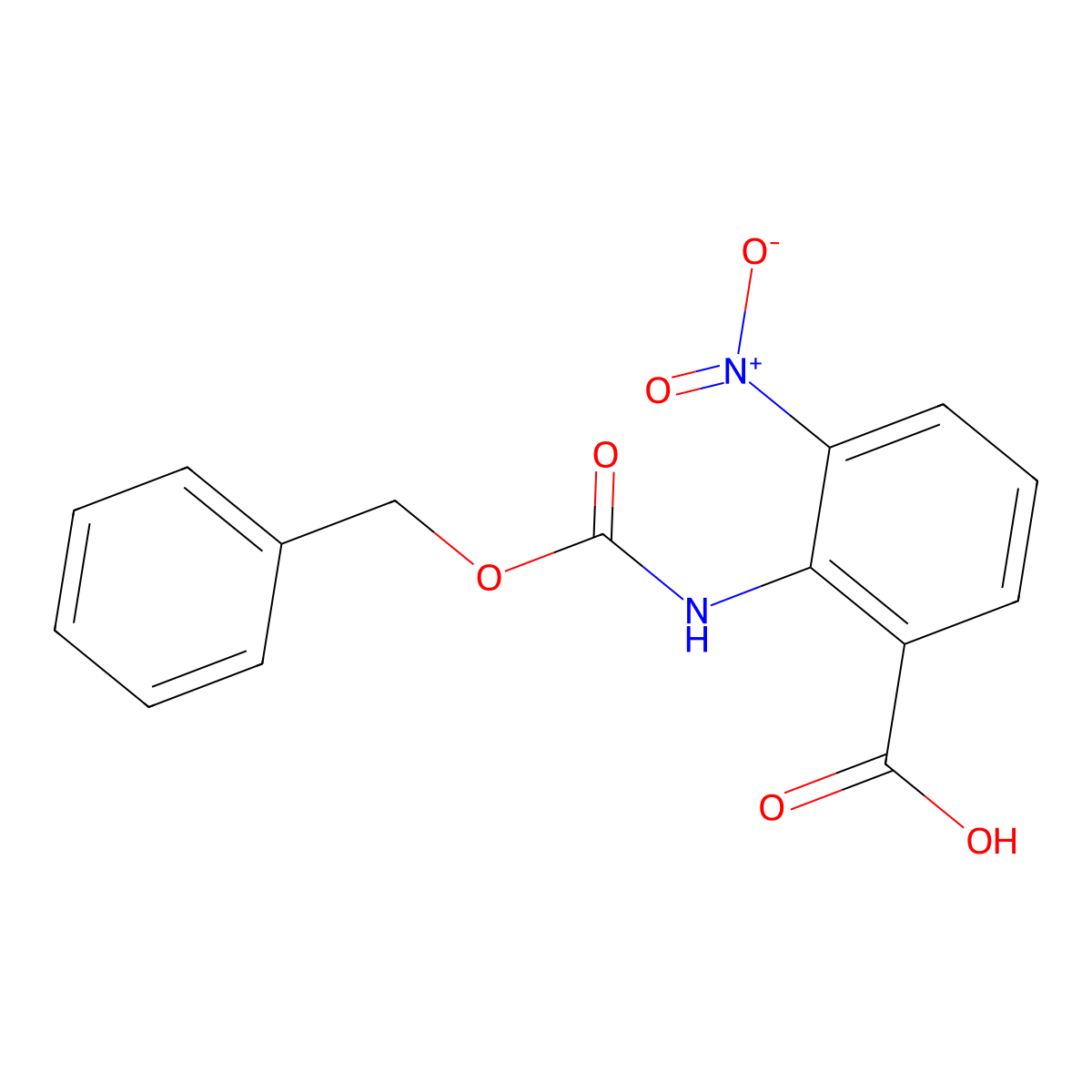 2-{[(Benzyloxy)carbonyl]amino}-3-nitrobenzoic acid molecular structure, CAS 2580233-53-8