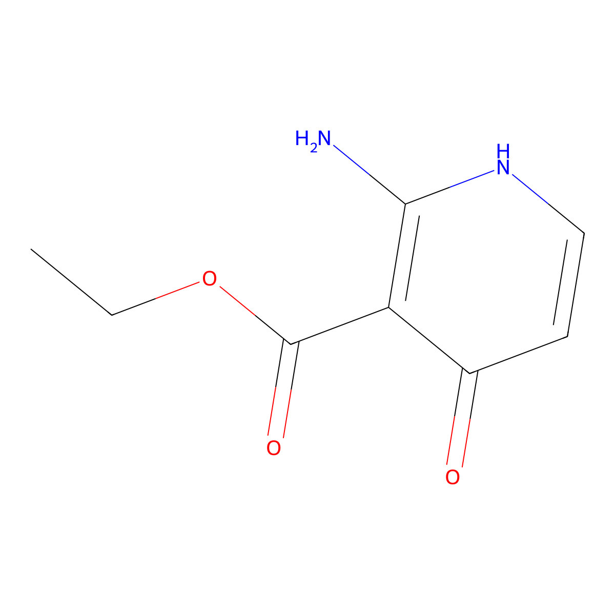 Ethyl 2-amino-4-hydroxypyridine-3-carboxylate molecular structure, CAS 2580233-71-0