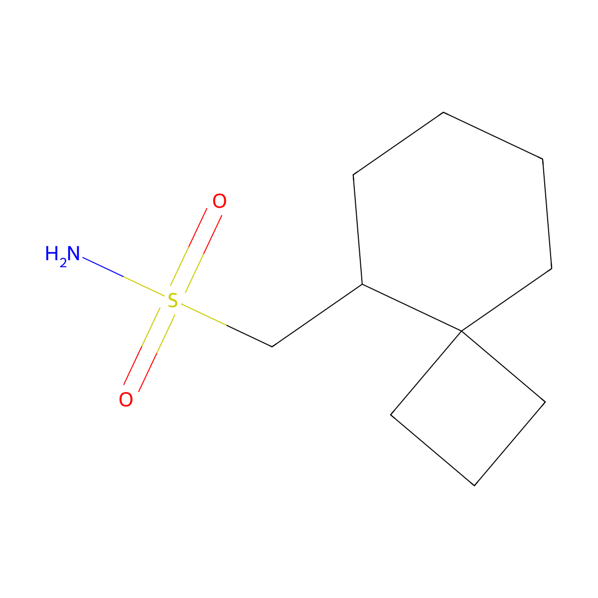 {Spiro[3.5]nonan-5-yl}methanesulfonamide molecular structure, CAS 2580233-75-4