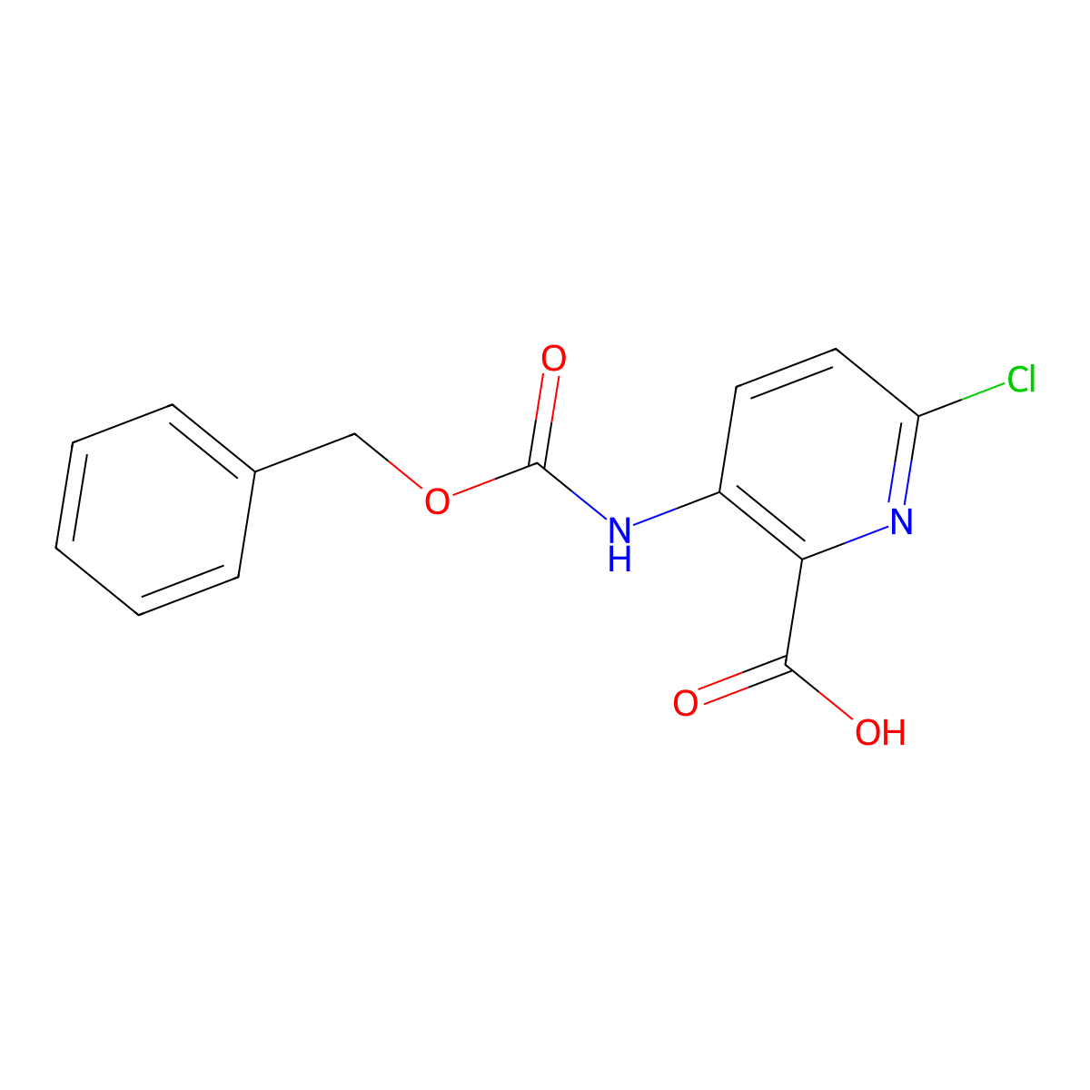 3-{[(Benzyloxy)carbonyl]amino}-6-chloropyridine-2-carboxylic acid molecular structure, CAS 2580233-94-7