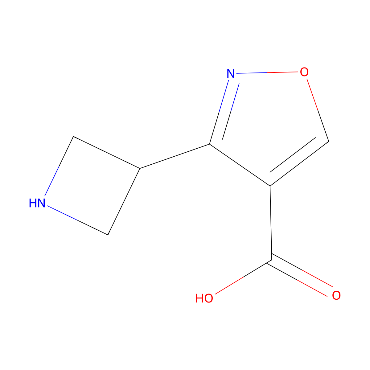 3-(Azetidin-3-yl)-1,2-oxazole-4-carboxylic acid molecular structure, CAS 2580234-06-4