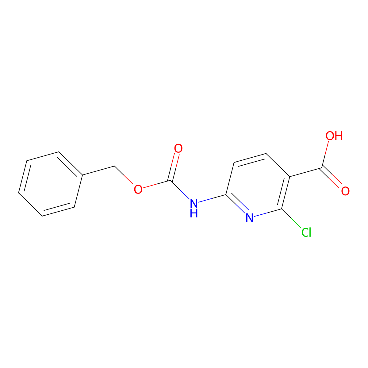 6-{[(Benzyloxy)carbonyl]amino}-2-chloropyridine-3-carboxylic acid molecular structure, CAS 2580234-17-7