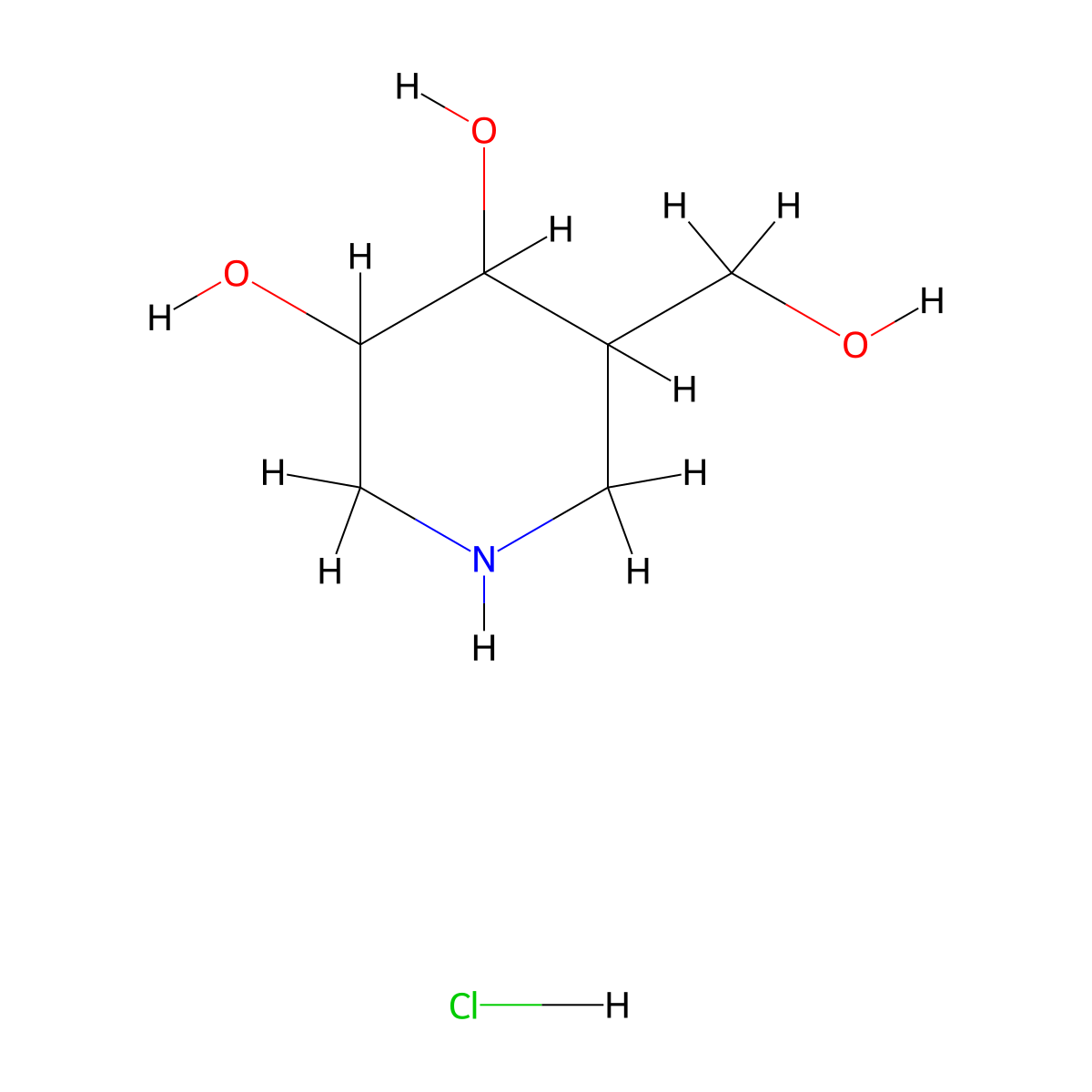 Afegostat (hydrochloride) molecular structure, CAS 2580234-21-3