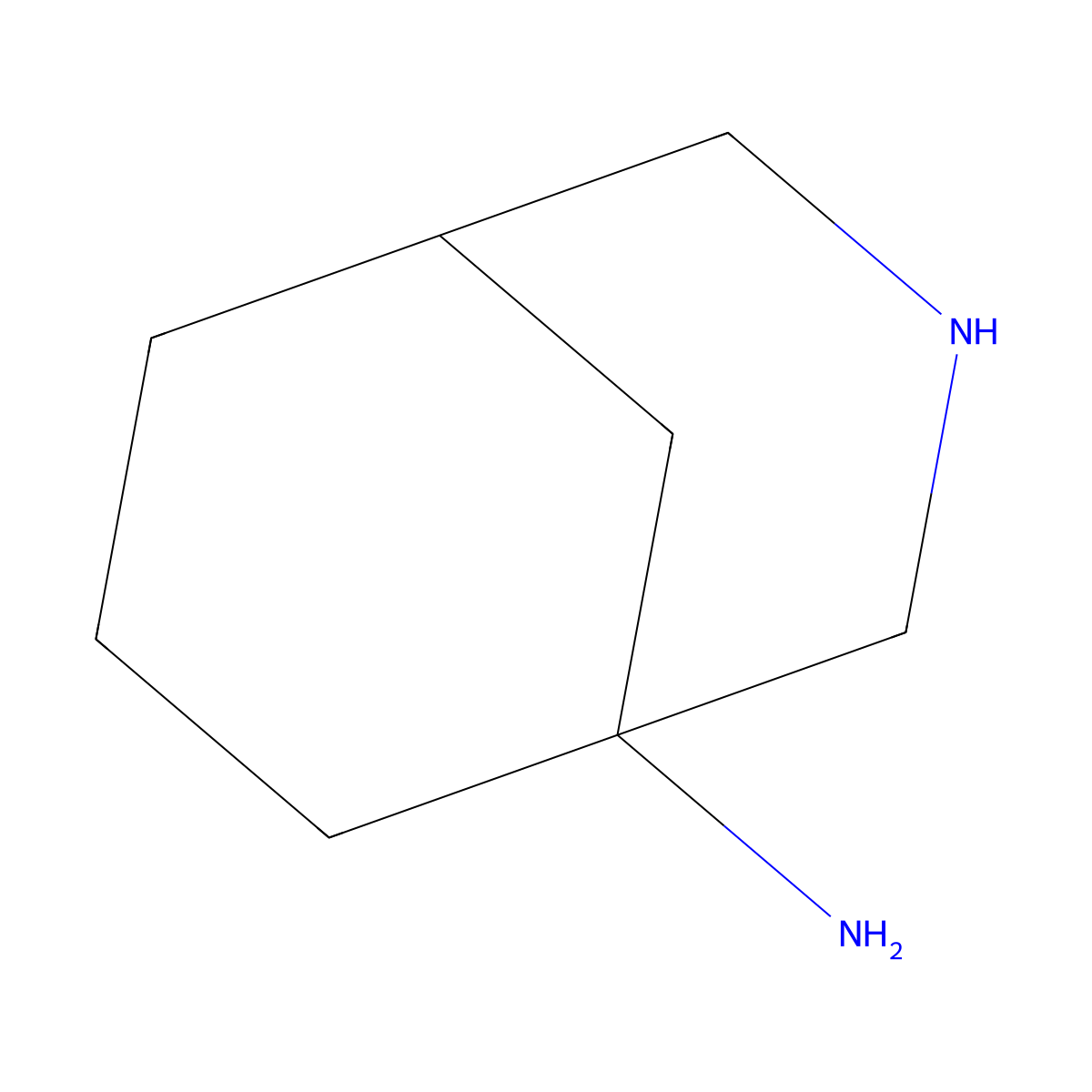 3-Azabicyclo[3.3.1]nonan-1-amine molecular structure, CAS 2580234-30-4