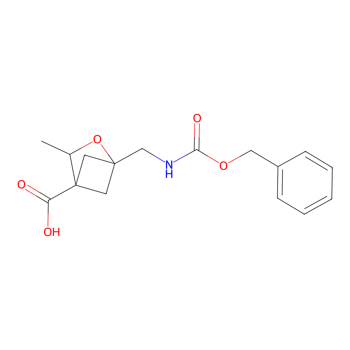 1-({[(Benzyloxy)carbonyl]amino}methyl)-3-methyl-2-oxabicyclo[2.1.1]hexane-4-carboxylic acid molecular structure, CAS 2580234-52-0