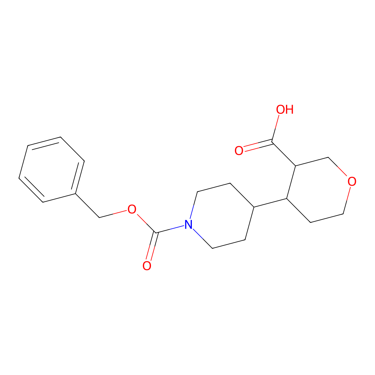 4-{1-[(Benzyloxy)carbonyl]piperidin-4-yl}oxane-3-carboxylic acid molecular structure, CAS 2580234-54-2