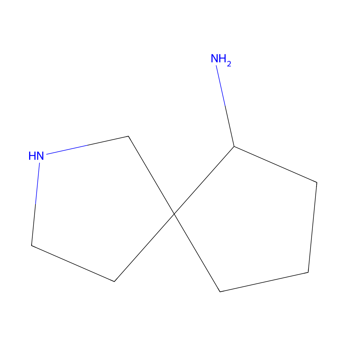 2-Azaspiro[4.4]nonan-6-amine molecular structure, CAS 2580234-85-9