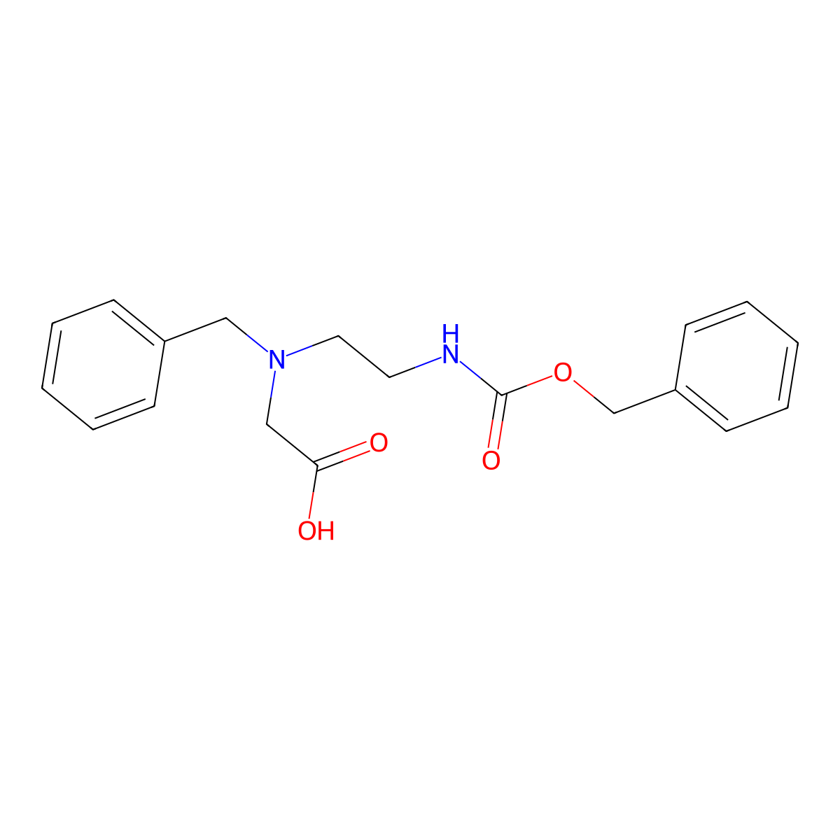 2-[Benzyl(2-{[(benzyloxy)carbonyl]amino}ethyl)amino]acetic acid molecular structure, CAS 2580234-88-2