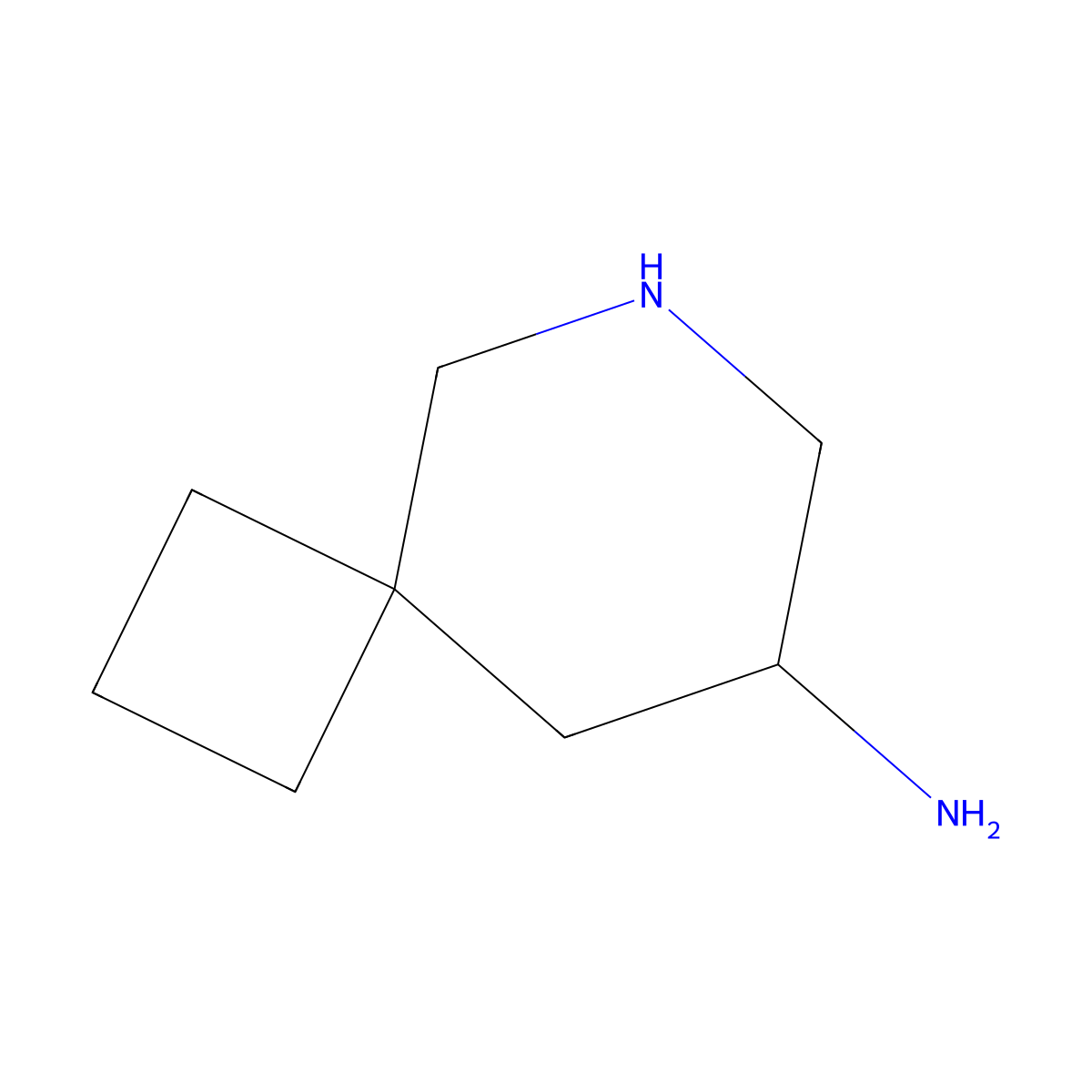 6-Azaspiro[3.5]nonan-8-amine molecular structure, CAS 2580234-89-3