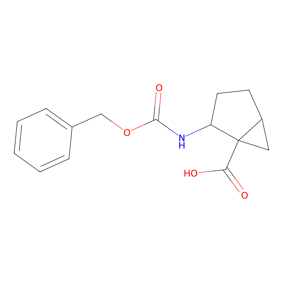 2-{[(Benzyloxy)carbonyl]amino}bicyclo[3.1.0]hexane-1-carboxylic acid molecular structure, CAS 2580235-12-5