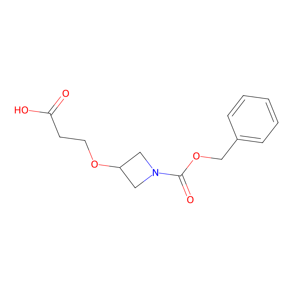 3-({1-[(Benzyloxy)carbonyl]azetidin-3-yl}oxy)propanoic acid molecular structure, CAS 2580235-14-7