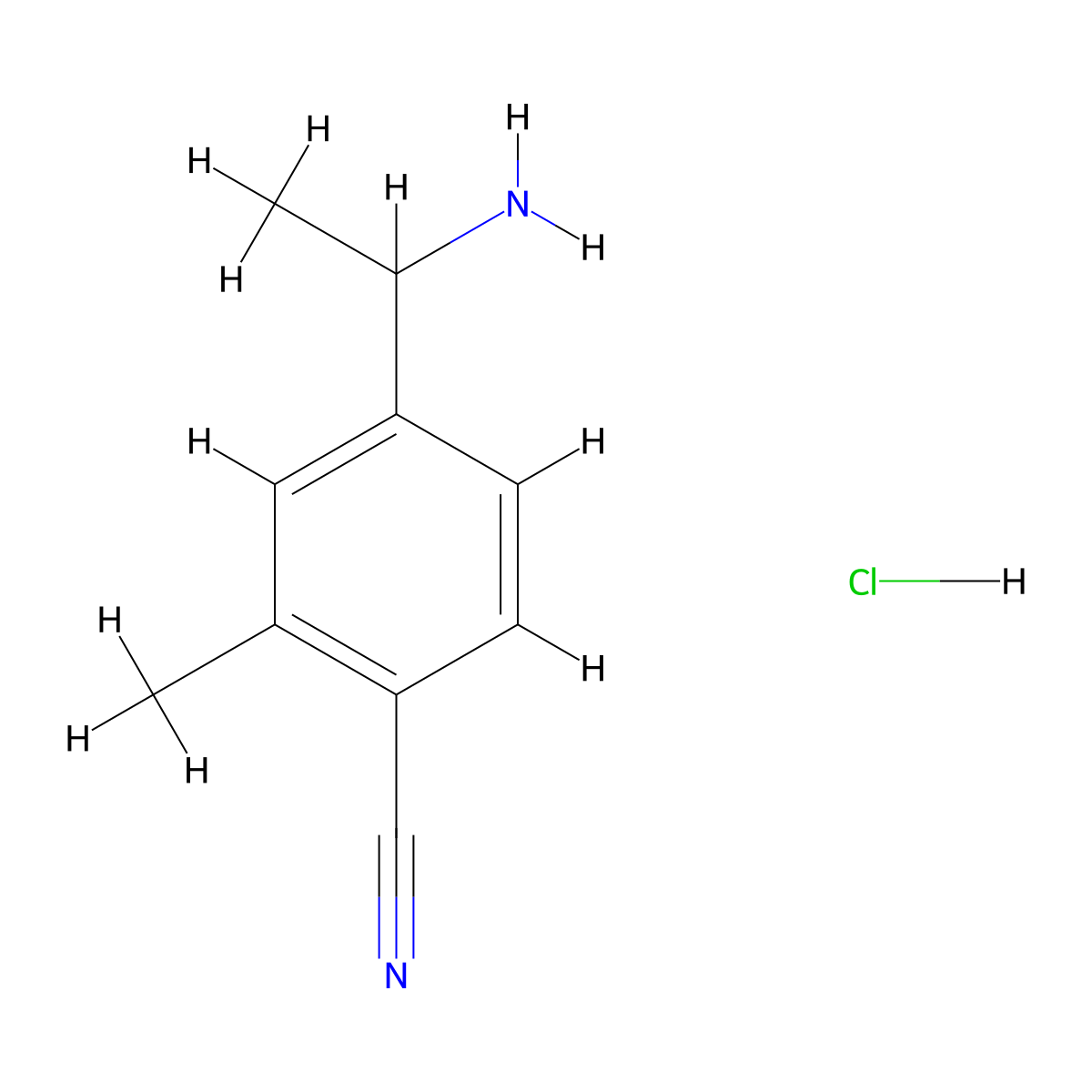 4-(1-Aminoethyl)-2-methylbenzonitrilehydrochloride molecular structure, CAS 2580235-15-8