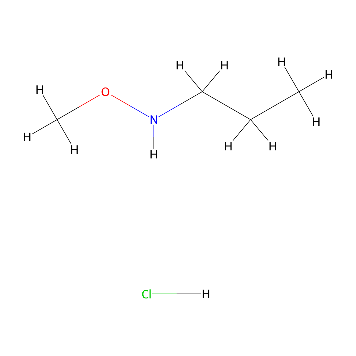 Methoxy(propyl)amine hydrochloride molecular structure, CAS 2580235-30-7