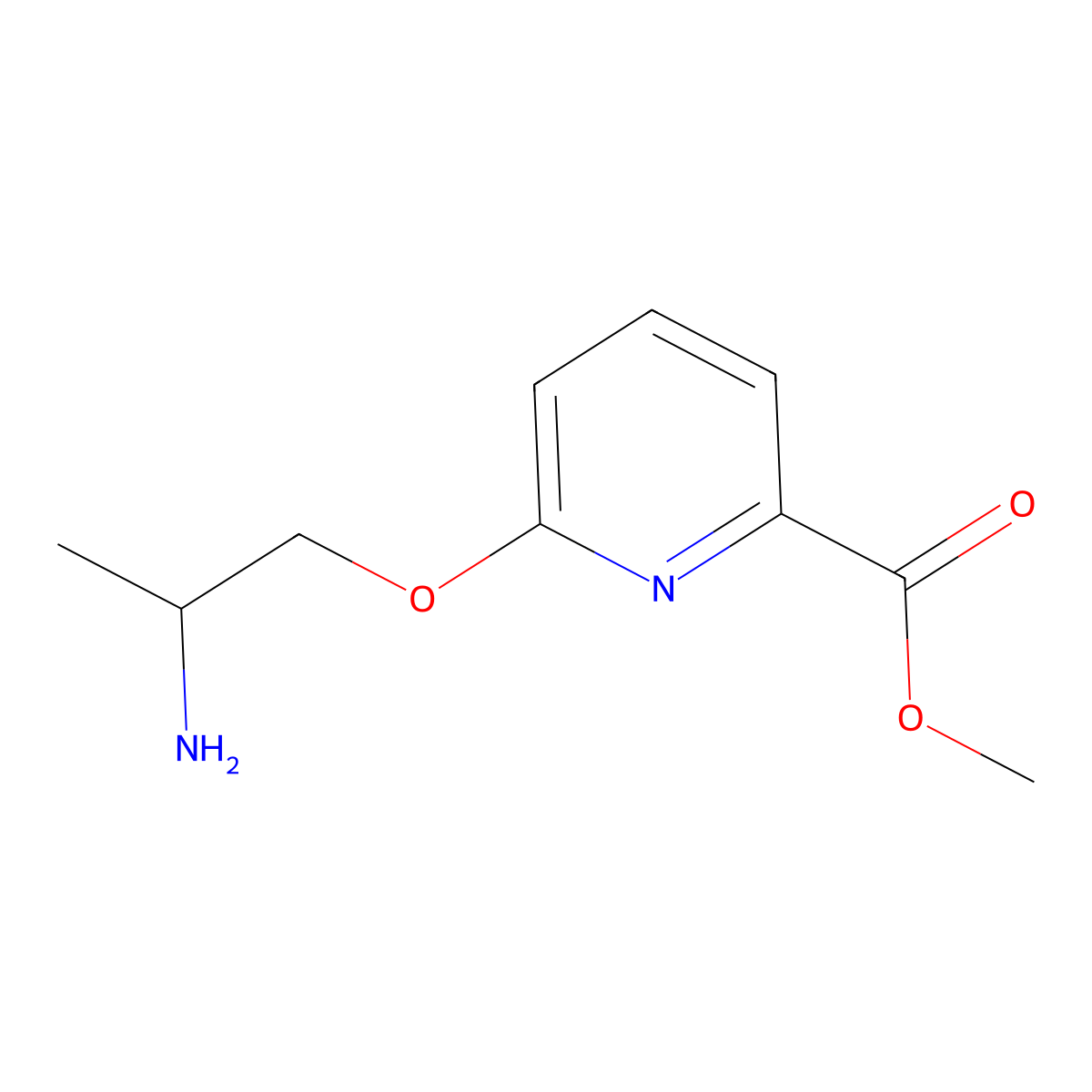 Methyl 6-(2-aminopropoxy)pyridine-2-carboxylate molecular structure, CAS 2580235-35-2