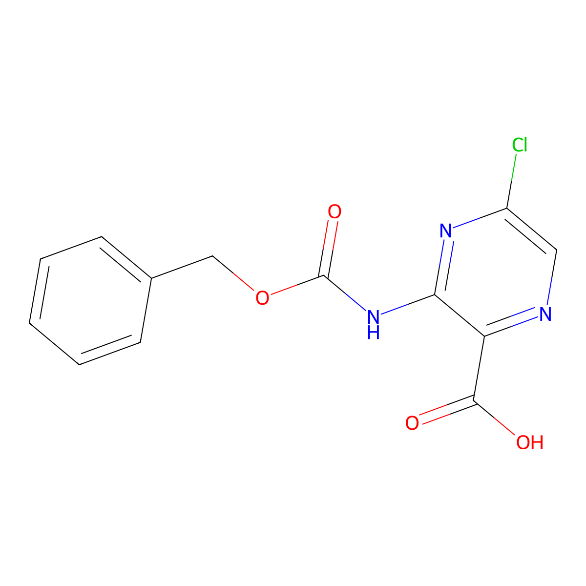 3-{[(Benzyloxy)carbonyl]amino}-5-chloropyrazine-2-carboxylic acid molecular structure, CAS 2580235-62-5