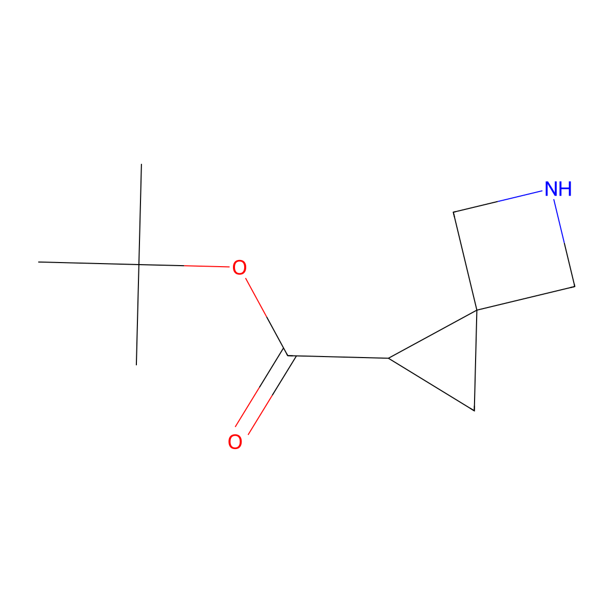 Tert-butyl 5-azaspiro[2.3]hexane-1-carboxylate molecular structure, CAS 2580235-75-0
